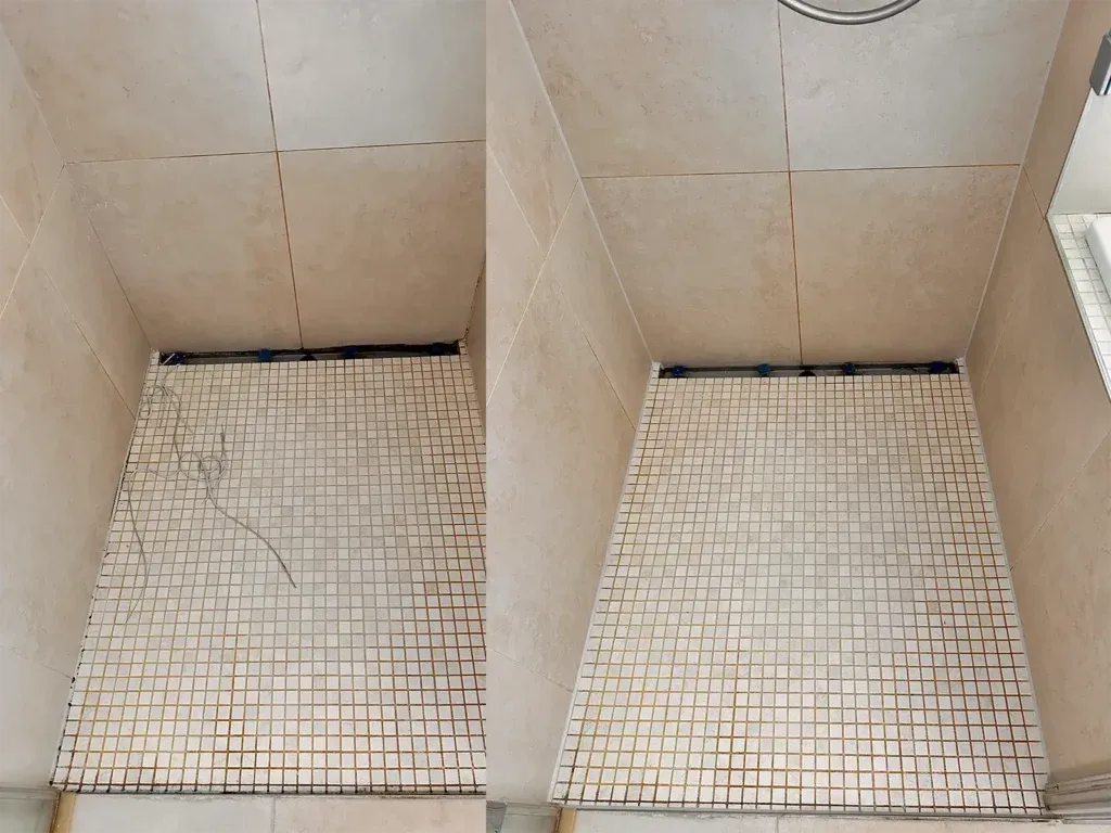 Silikonfugen in der Dusche erneuern in Zürich – echte Arbeit von DichtFix